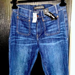 Express bell flare mid rise jeans 10R